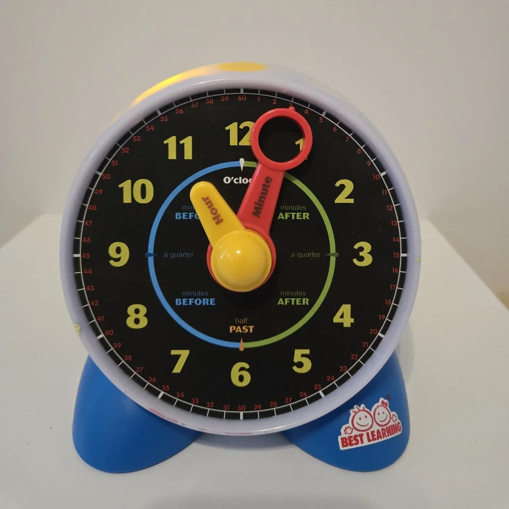 Best Learning/Kids Educational Clock Toy - Blue and Yellow